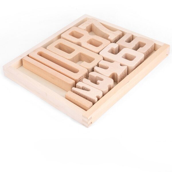 Digital Building Blocks (4) Wooden Number Building Blocks Large Digit Blocks 1-10