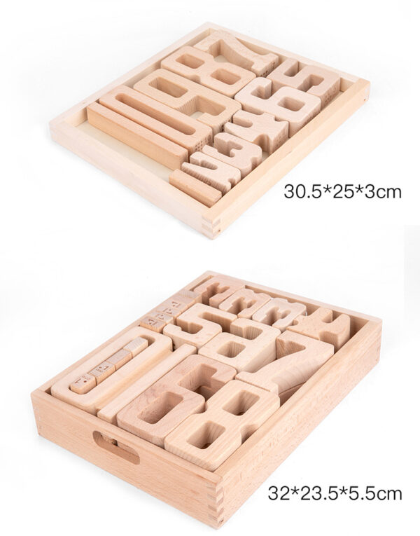 Digital Building Blocks (5) Wooden Number Building Blocks Large Digit Blocks 1-10