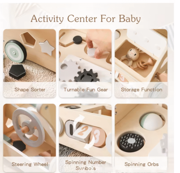 Baby Walking Cart (9) Wooden Baby Walker