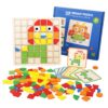Wooden Children's Geometric Shapes Montessori Toy Blocks Set Plug-In Toy Board Game