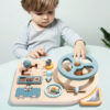 Car Driving Busy Board (4) Montessori Steering Wheel Kids Wooden Sensory Activity Board Car Driving Busy Board