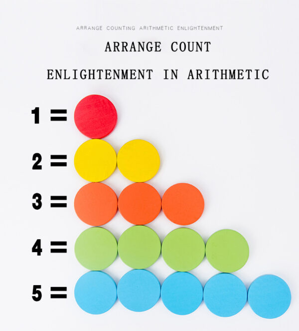 Wooden Matching Toys Set Color Classification Cup