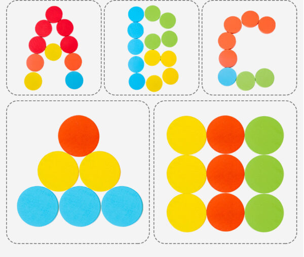 Wooden Matching Toys Set Color Classification Cup