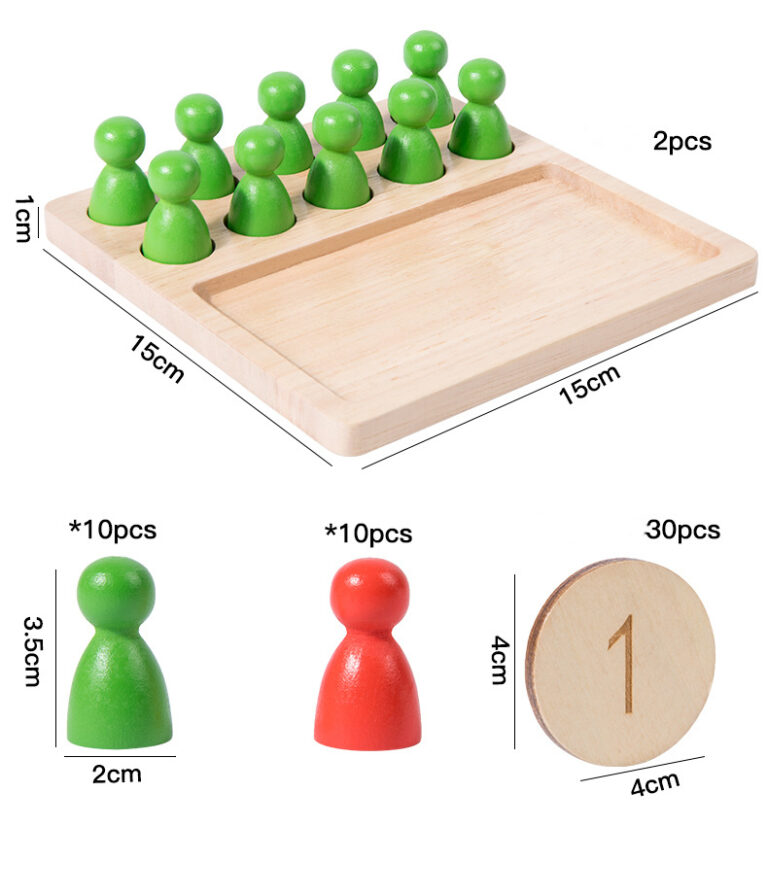 Wooden Math Counters | Hands-On Counting Toys for Kids Learning