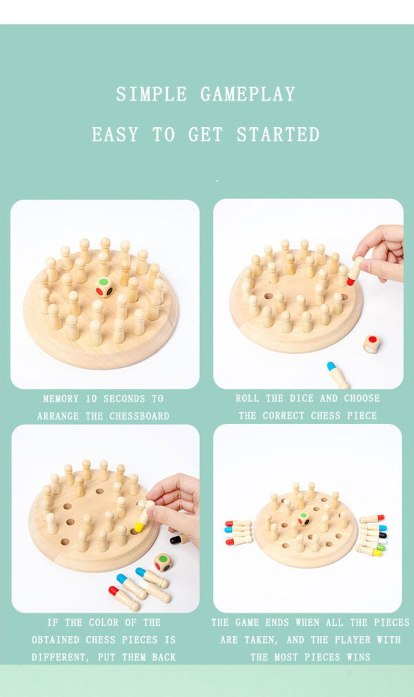 Memory Chess (5) Wooden Memory Chess