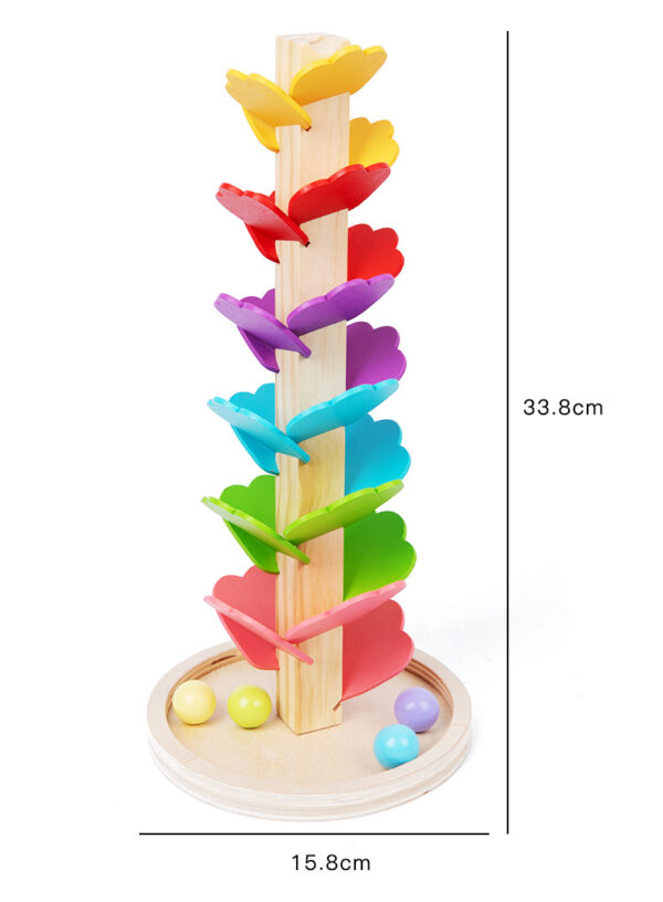 Wooden Marble Run Rainbow Musical Tree Toy
