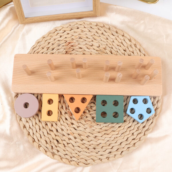Montessori Toys Shape Sorter Wooden Toys Learning Educational Sensroy Stacking Toddler Puzzles