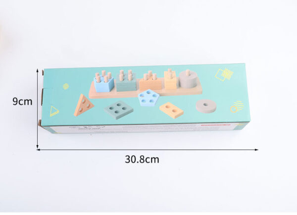 Montessori Toys Shape Sorter Wooden Toys Learning Educational Sensroy Stacking Toddler Puzzles
