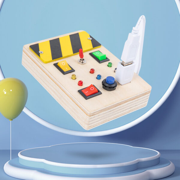 Lights Switch Busy Board Toys with Buttons Cognition Game Basic Motor Skills Baby