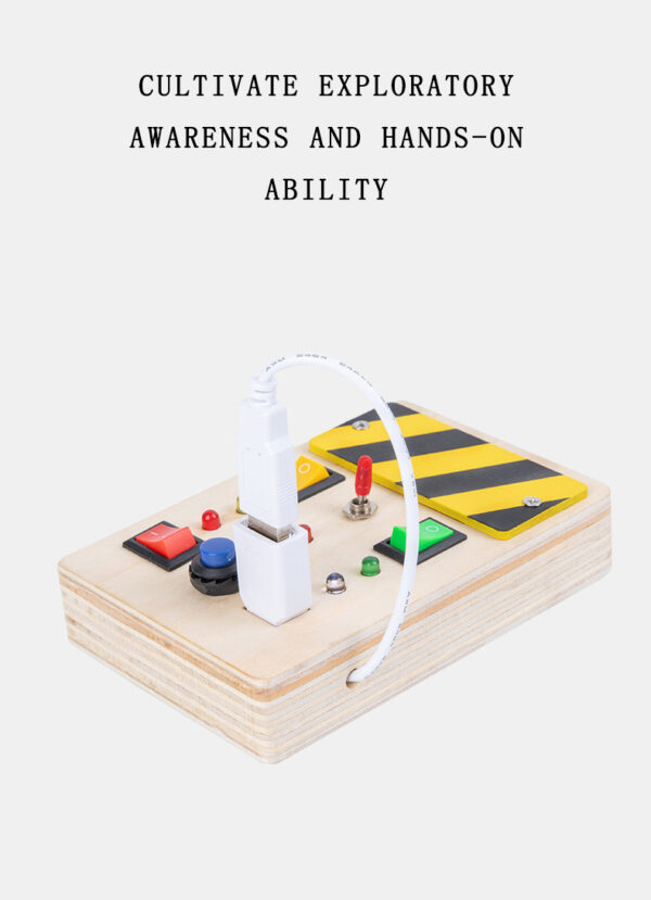 Lights Switch Busy Board Toys with Buttons Cognition Game Basic Motor Skills Baby