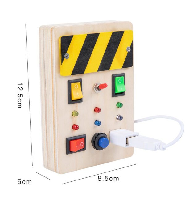 Lights Switch Busy Board Toys with Buttons Cognition Game Basic Motor Skills Baby