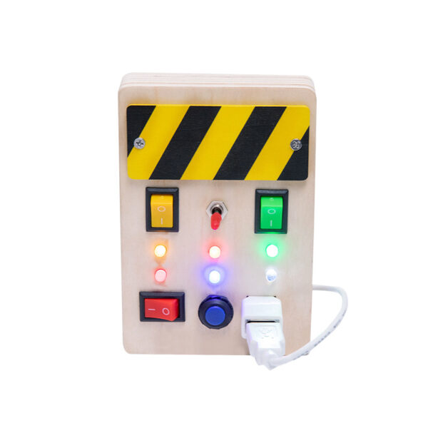 Lights Switch Busy Board Toys with Buttons Cognition Game Basic Motor Skills Baby