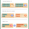 Wooden Addition And Subtraction Number Counting Math Game Ten Frame Math Set
