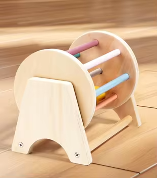 Wooden Toddler Rolling Drum
