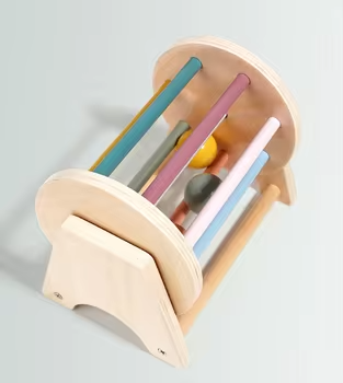 Wooden Toddler Rolling Drum
