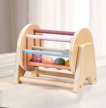 Wooden Toddler Rolling Drum
