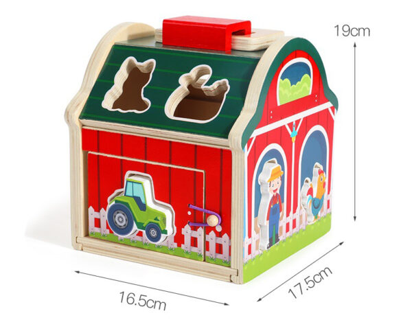 111 Montessori Wooden Farm Shape Matching Sorting Toys