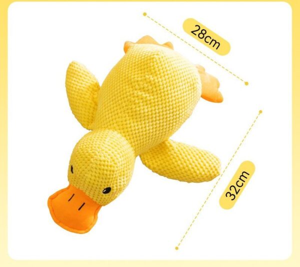 Little Yellow Duck Pet Toy – Making Sounds, Durable, Bite-Resistant, Teeth-Rubbing, Stress-Relieving Device – Dog Fur Rolly-Poloy for Sleeping Companion