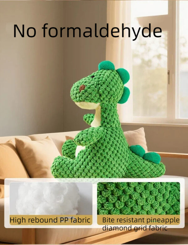 Squeaky Dog Toys (7) Squeaky Dog Toys Plush Dinosaur Chew Toy for Aggressive Chewers, Puppy Teething Training Boredom Release Beach Park Yard Adventures